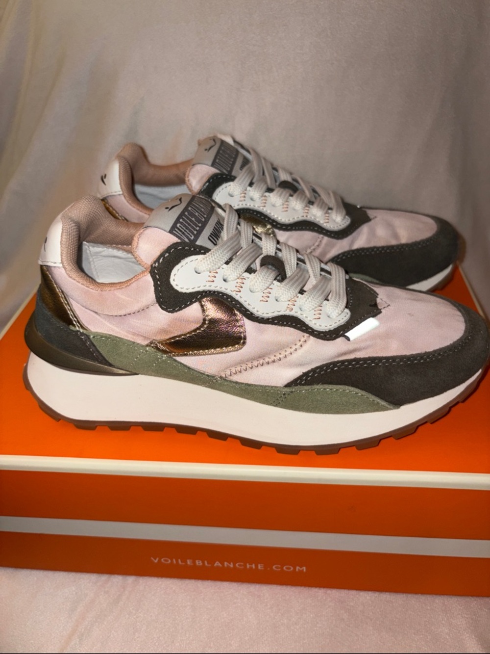 NWT VOILE BLANCHE Qwark Hype Sneaker in Army Green - Picture 10 of 16